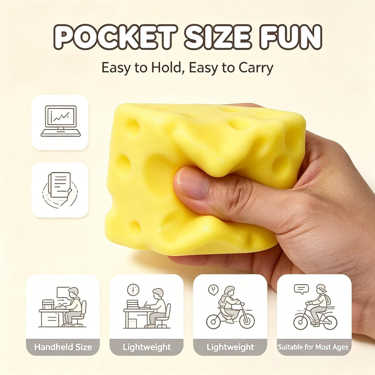Cheese Squishy Dumpling Crunchy Butter Squishy Butter Squeeze Toys