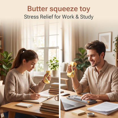 Butter Squishy Toys, Slow Rising Stress Relief Squishies, Soft PU Cream Scented Sensory Fidget Toys for Kids & Adults, Home & Desk Decor, Party Favors & Gifts